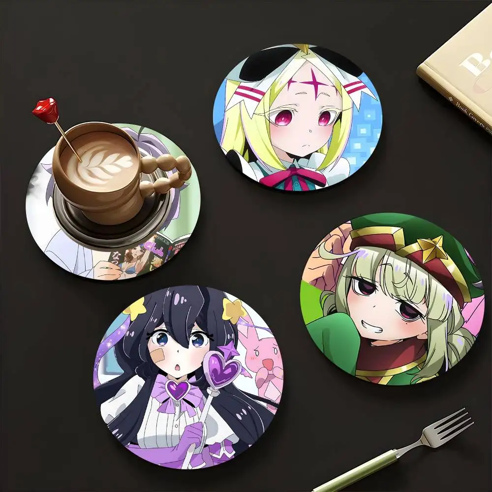 1pc Gushing Over Magical Girls Wooden Coaster Colour Printing Cup Mat Home Desk Decoration Gifts