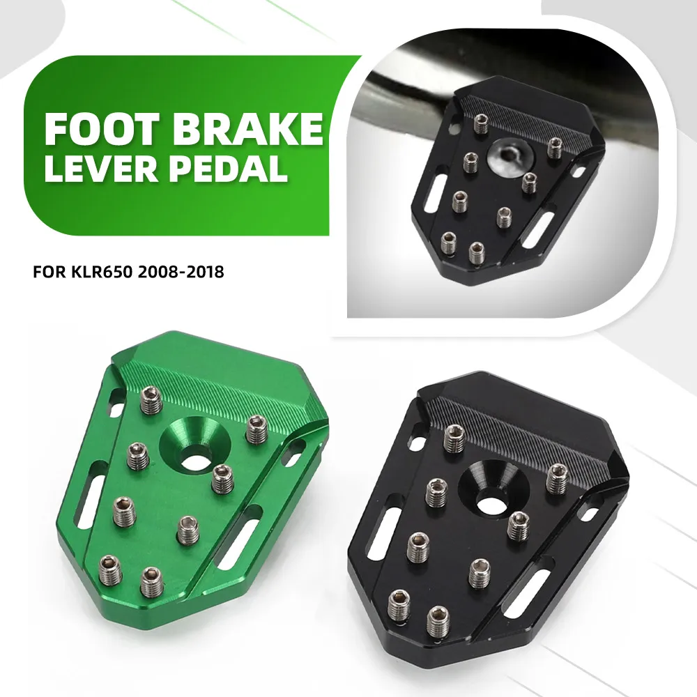 

KLR 650 Foot Brake Pedal Enlarge Step Plate For Kawasaki KLR650 2008-2018 Foot Brake Lever Extension Pad Extender Tips Stand