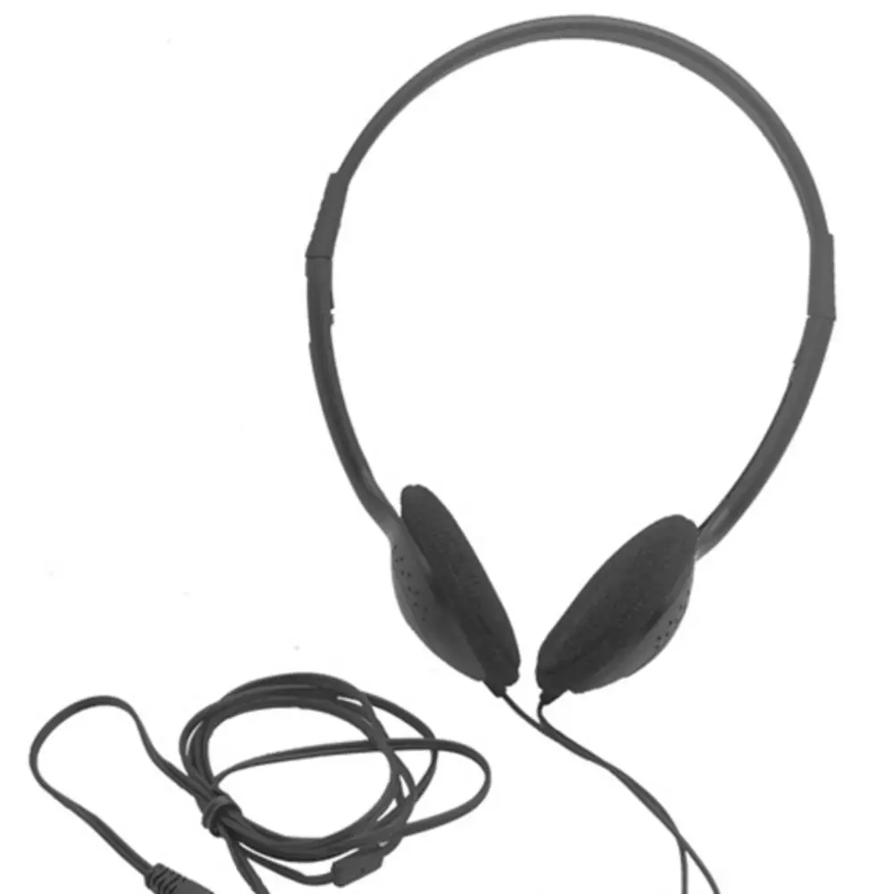 Universal Headset 3.5MM Headworn Wired Headset Black Wired Wired Headworn Earphones PVC Folding Style Headphone Computer