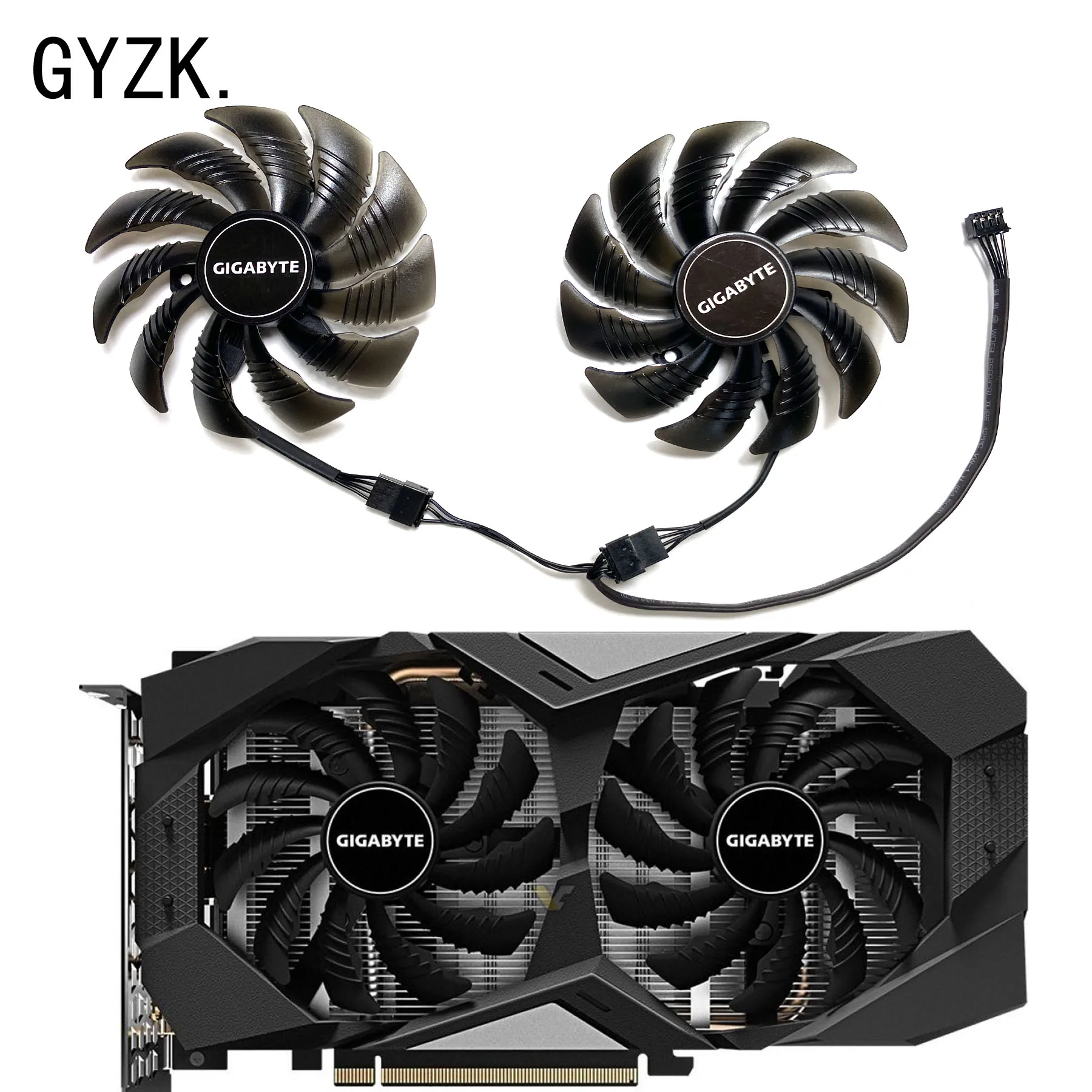 슈퍼 그래픽 카드 교체 선풍기, GIGABYTE GeForce RTX2060 GTX1660 1660ti 1660, T129215SU, 신제품 