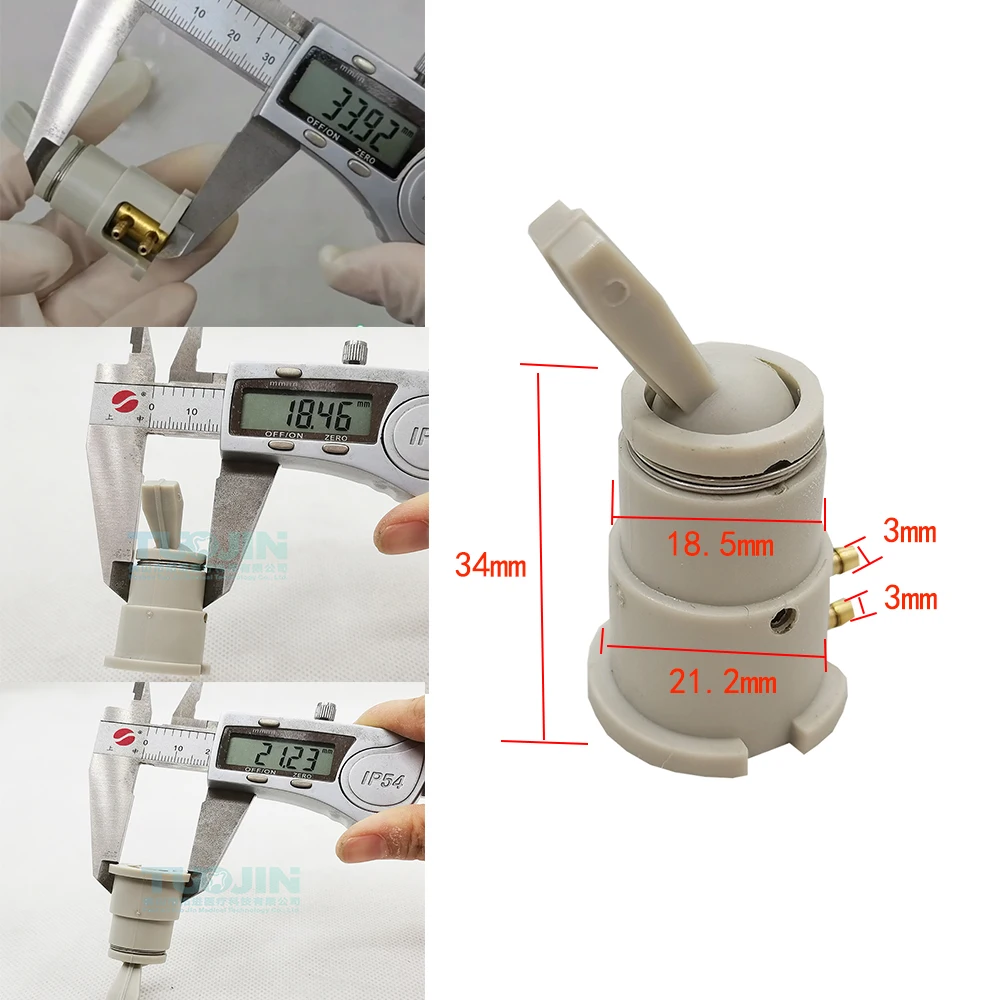 Dental 4 Holes Foot Valve Copper High Strength Portable Precise Professional Dental Pedal Switch Valve Control for Hospital