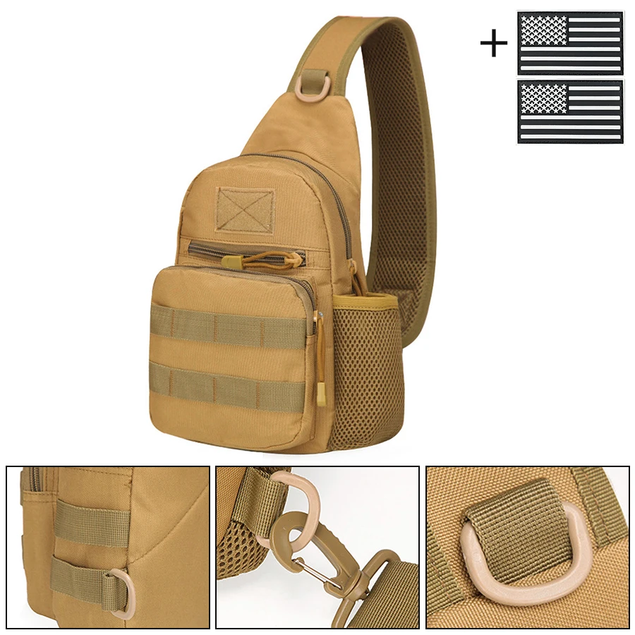 Multi layer leisure chest bag Oxford cloth crossbody shoulder bag Daily commuting carry on storage bag Outdoor cycling bag
