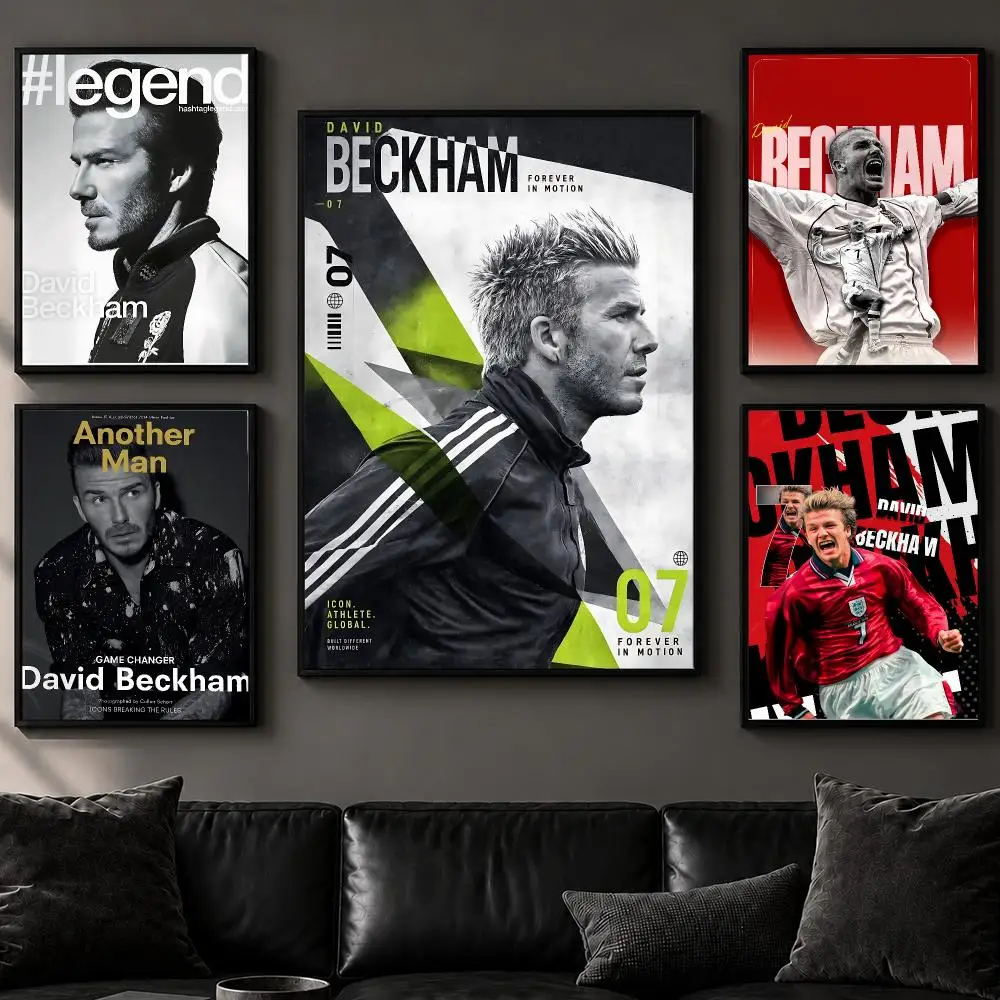Celebrity D-David BeckhamS Poster Art  Self-Adhesive No Glue Residue Wall Decor for Bedroom Living Room