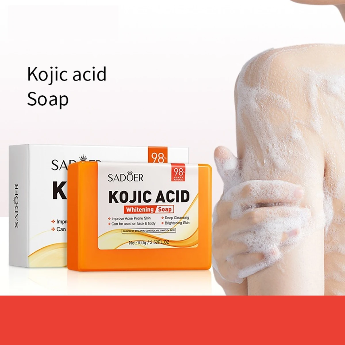 Kojic Acid And Arbutin Brightening Skin Care Soap, Deep Cleaning Bath And Facial Cleansing Handmade Soap With Remarkable Effects