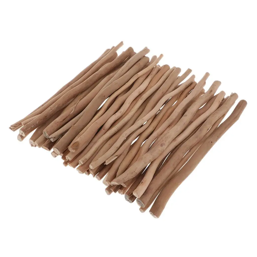 สําหรับงานฝีมือ DIY Photo Props 50 ชิ้น Driftwood สาขา Twig Embellishments