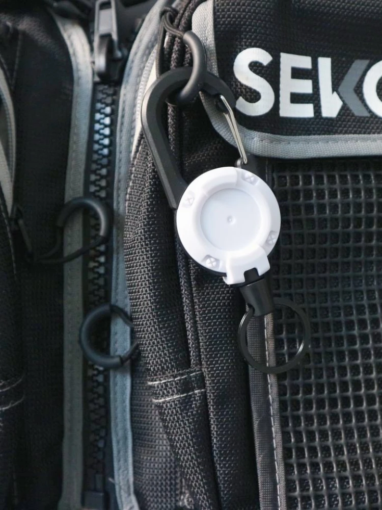 Porte-clés rétractable antivol en métal, câble métallique en acier, boucle facile à tirer, porte-clés élastique Anti-perte pour l'extérieur, 1/4/8 pièces