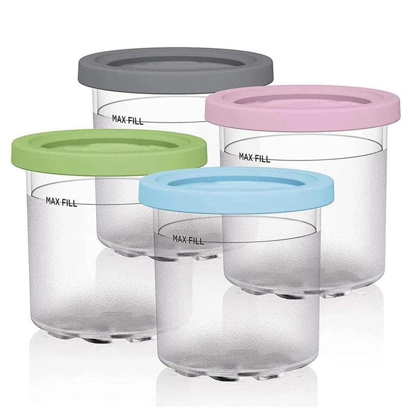 Ice Cream Pints Cup, Ice Cream Containers With Lids For Ninja Creami Pints NC301 NC300 NC299AMZ Series Ice Cream Maker Promotion