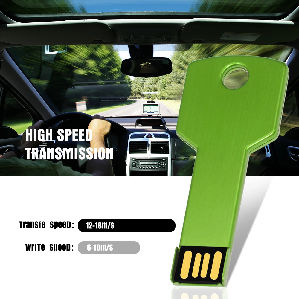 แฟลชไดรฟ์ USB 2.0 สีสันสดใส 50 ชิ้น ความจุ 128GB 4GB 8GB 16GB 32GB  พร้อมสลักชื่อ ของขวัญ  สำหรับธุรกิจ (ฟรีโลโก้)