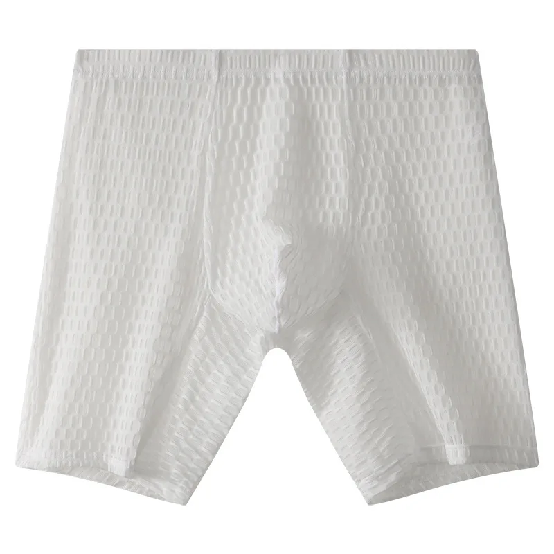 Celana Dalam Pria Celana Pendek Boxer Jaring Transparan Solid Pakaian Dalam Renda Lembut Pria Celana Dalam Kantung Cembung U Sejuk Cueca Calzoncillo