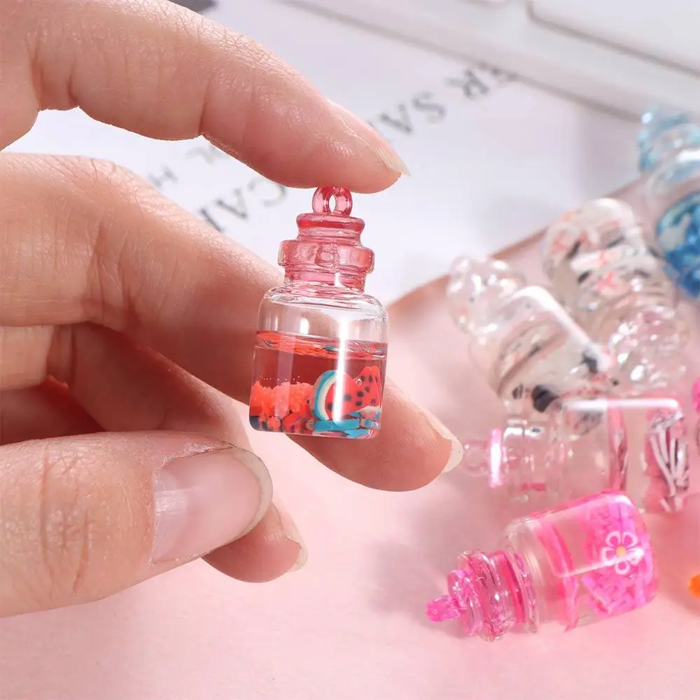 10 ชิ้น Luminous Drifting Tiny Jars โปร่งใส Mini Wishing ขวด Lucky Drop กาวขนาดเล็ก Drift ขวดเครื่องประดับ