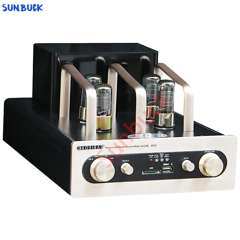 Sunbuck M13 Bluetooth USB hifi Vacuum Tube Amplifier 80W high power 2.0 Tube Amplifier home Audio