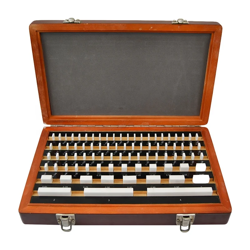 Ceramic Gauge Block Set 32pcs 38pcs 46pcs 47pcs 56pcs 76pcs 83pcs 87pcs 88pcs 91pc103pcs 112pcs 122pcs Gauge Parallel Slip Gauge