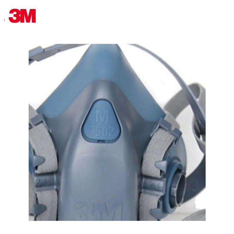 3M 7502 Half Face Respirator Mask Original Reusable Respirator Size Medium Use with 3M Cartridges Filters LT085