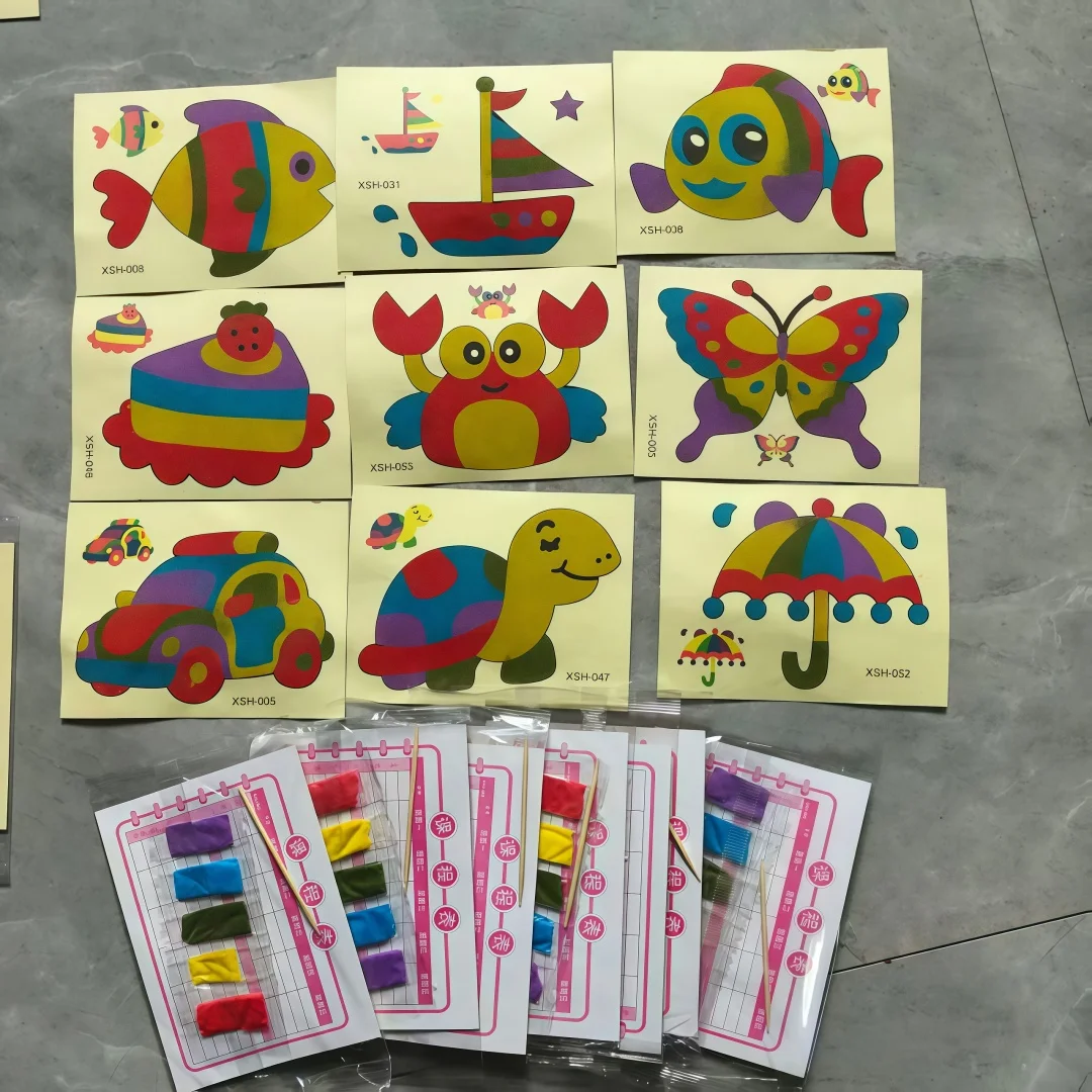 5/10/20/30Pcs DIY Sand Art Kit with Various Patterns Creative Handcraft Painting Set for Fun Art Projects