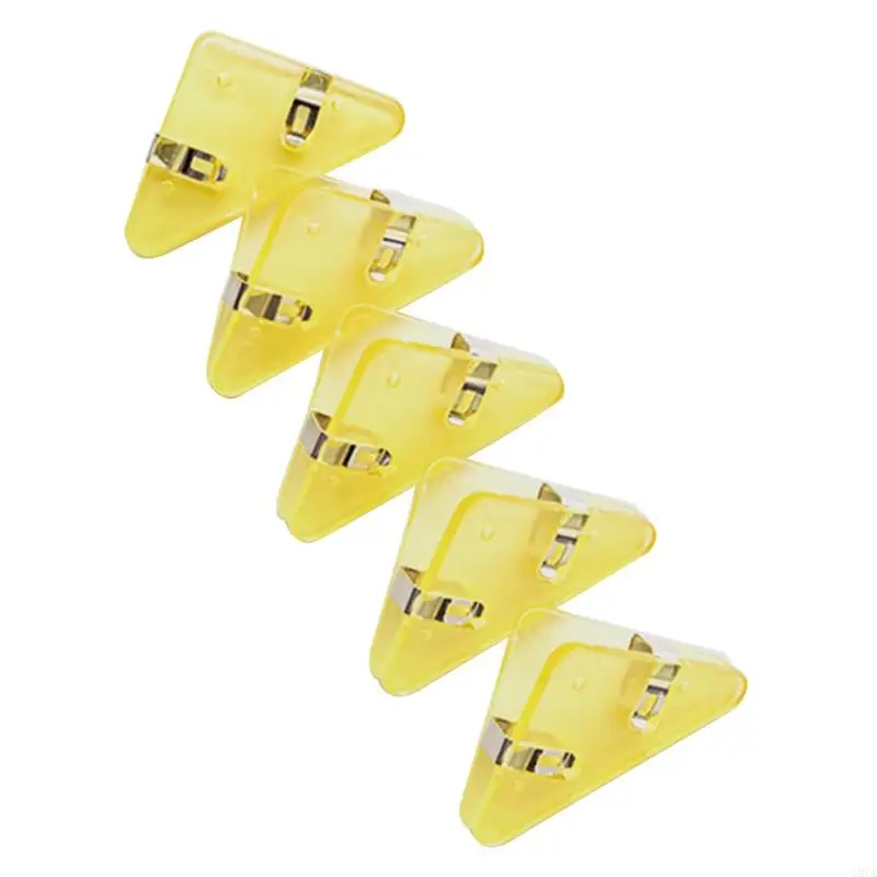G8TA 5pcs Corner Page Kẹp kẹp hình tam giác Kẹp cuốn sách đánh dấu các clip tập tin nhựa