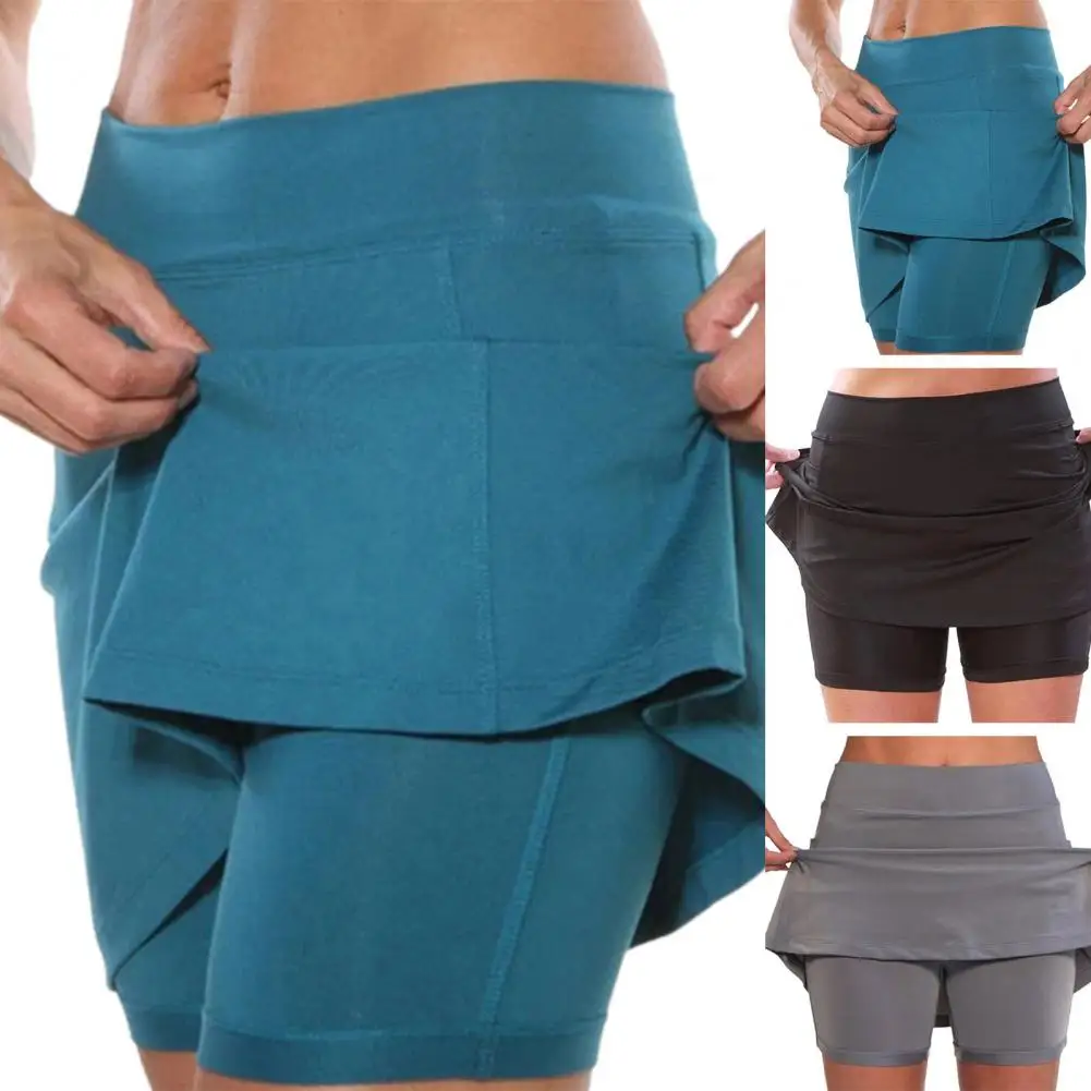 

Popular Shorts Skirt Slim Female Women Shorts A-Line Double Layers Workout Shorts