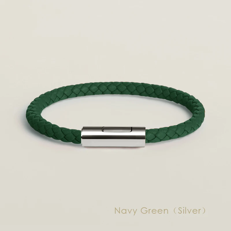 Klassisches Designer-Armband für Männer und Frauen, exquisites Armband, Edelstahl-Knopf-Lederarmband, handgewebt, weiblicher Schmuck, Geschenke, 15 Farben