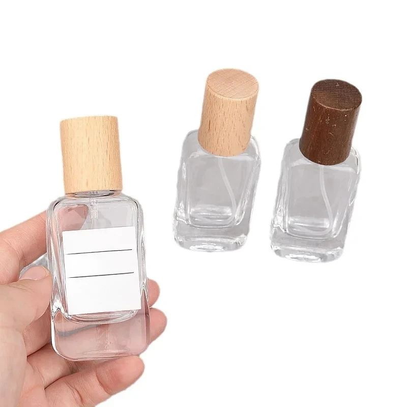 1PCS 30ML Perfume Bottle Square Flat Spray Bottle Glass Empty Spray Bottle Perfume Liquid Dispenser for Makeup Skin Care