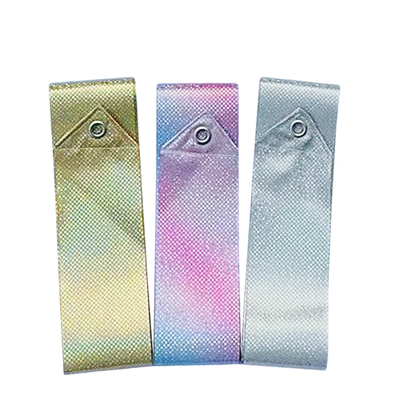 10pcs Rhythmic Dance Ribbons Gymnastics Dancer Wand Streamers for Kids Fits Artistic Circus Baton Stick Golden Glitter 1M 2M 4M