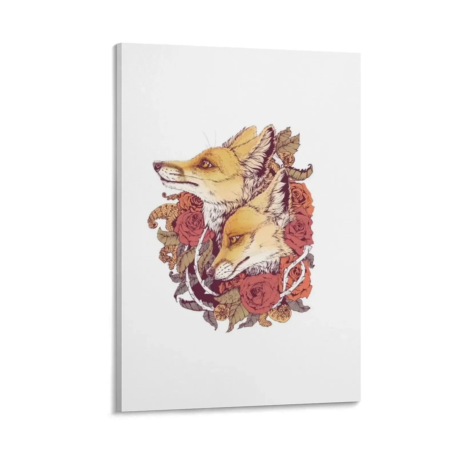 

Red Fox Bloom Canvas Painting decorative frames wall room fashion wall paintings posters for wall house decorations