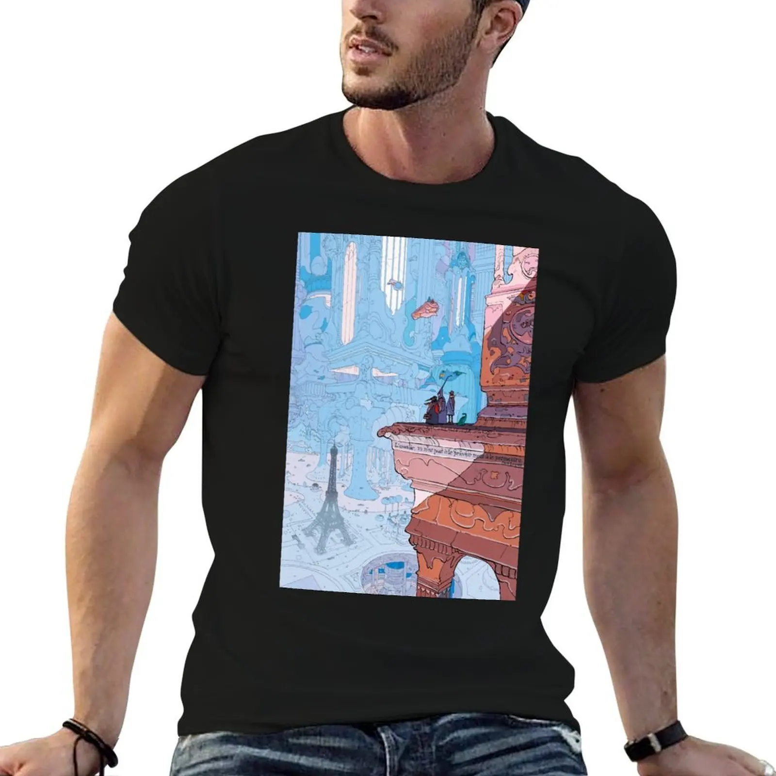 

Moebius - Paris T-Shirt man t shirts for men casual t shirts cotton 100% mens graphic t shirts T-shirt