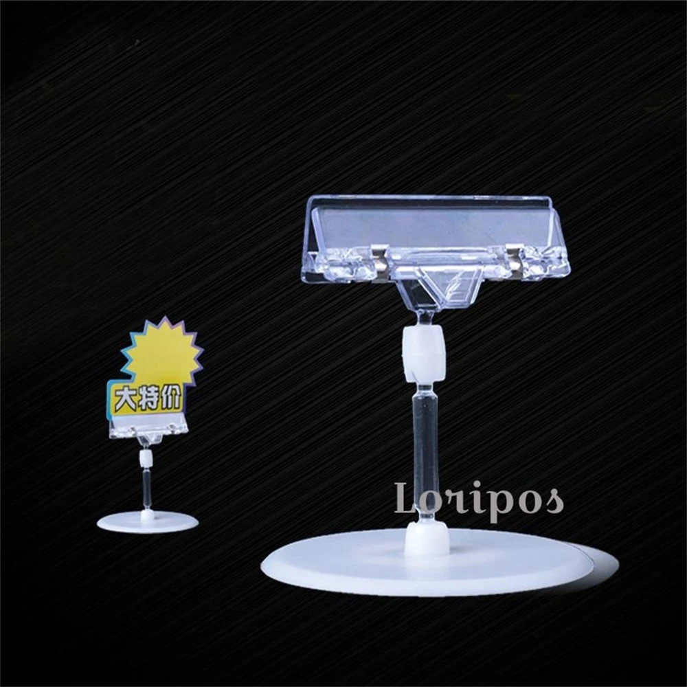 Pop Rotatable Name Card Display Clip Label Holder In Supermarket Retail Merchandise Price Tag Display Desk Sign Stand Rack