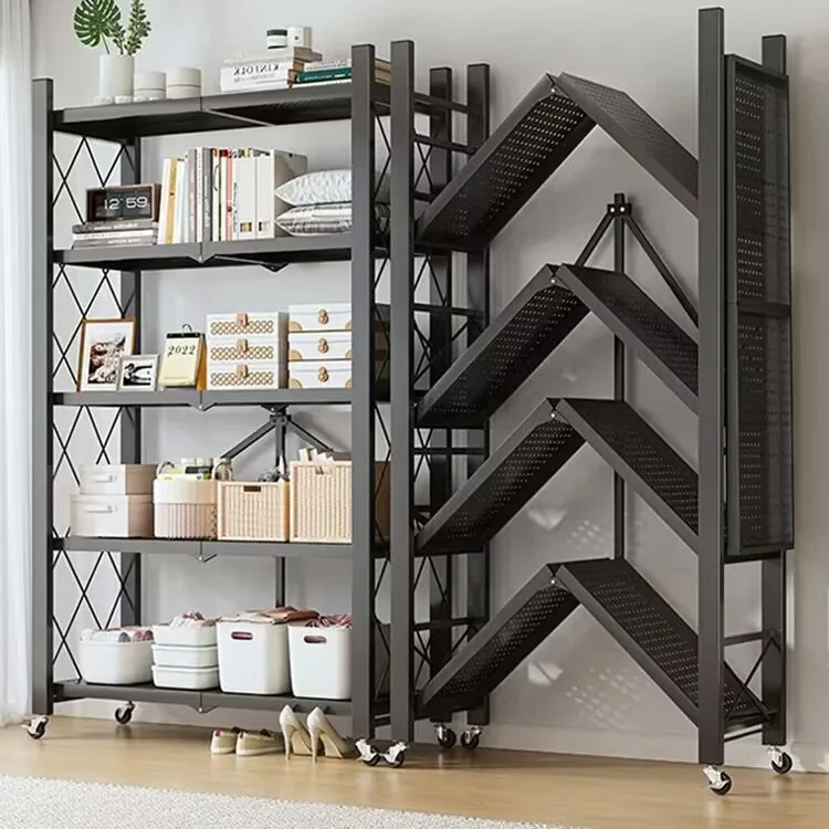 LH3 folding storage shelf installation-free floor-to-ceiling multi-layer storage household storage removable