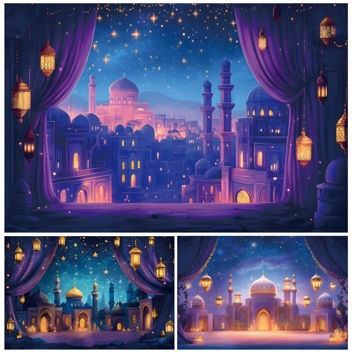 

Arabian Moroccan Nights Backdrops For Photography Aladdin Birthday Party Baby Shower Background Decor Photo Studio Props Banner