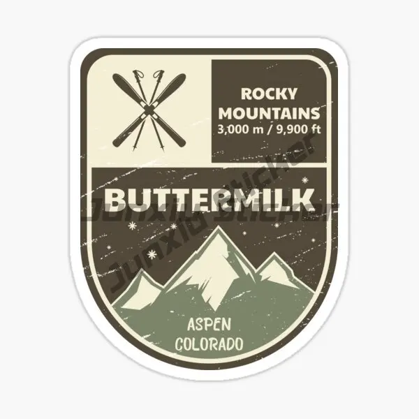 Buttermilk Aspen Colorado Rocky Mountains Hiking/Climbing/Mountain Bike Sports Car Stickers Self Adhesive Decorative Stickers