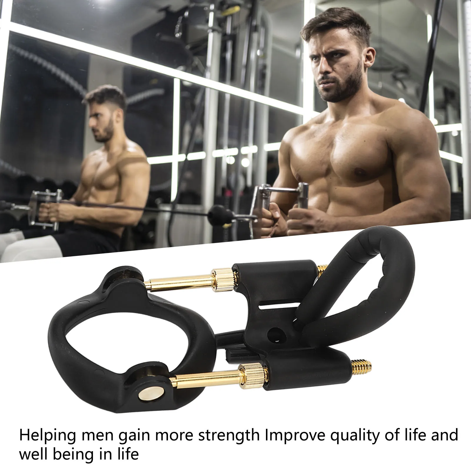 Massage Male Bracket Kit Stretching Effective Adjustable Men  Support Stretcher Black Gold Male  Support Stretcher