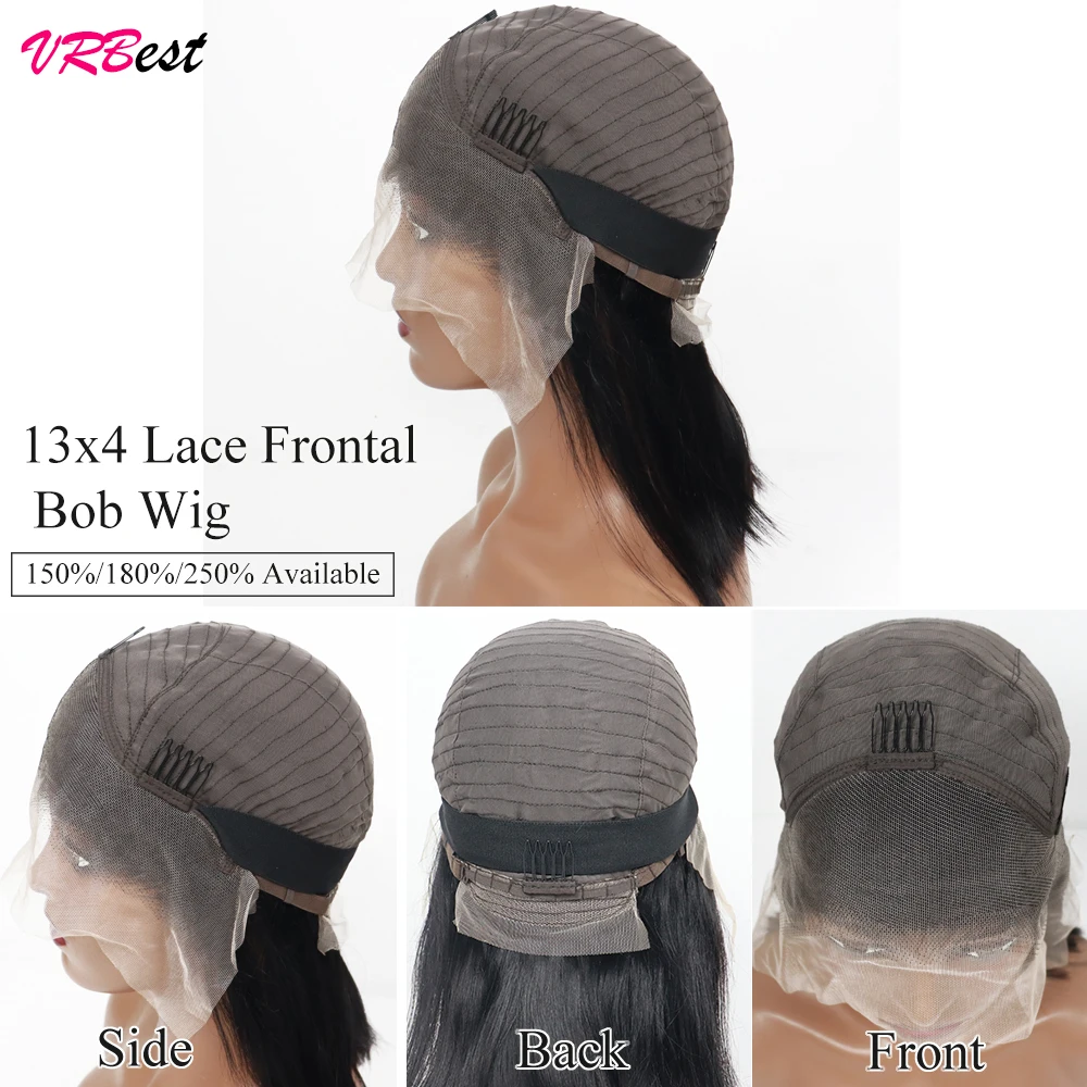 Peruca de cabelo humano para mulheres, Full Lace Front, transparente, frontal