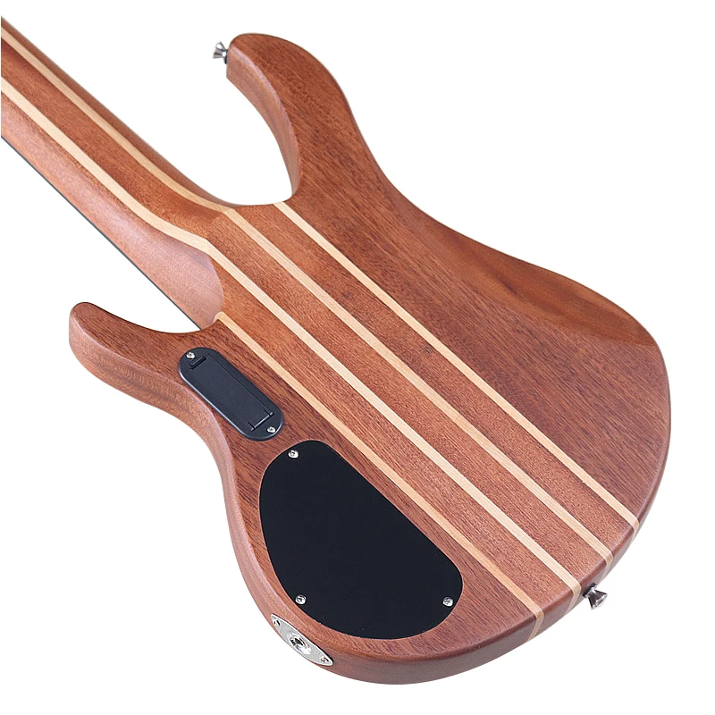 Fretless 6 String Electric Bass Guitar 5 String Active Guitarra Solid Saplele Wood Body  43 Inch Bass Guitar High Grade