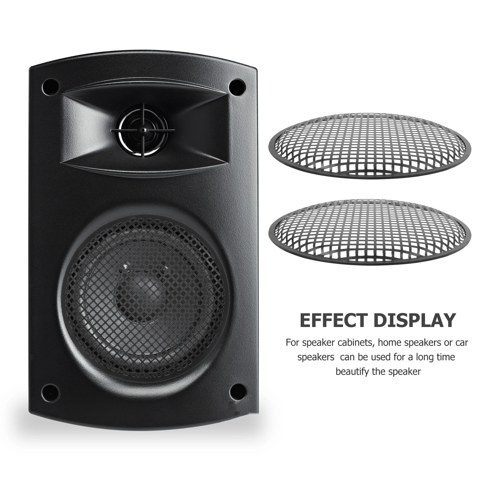 

2Pcs Black Steel Speaker Nets Protective Mesh Cover for Car Home Stereo Speakers Replacement Grille Audio Accessories