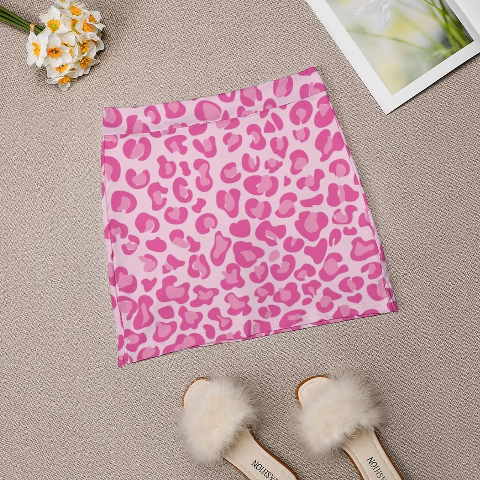 Pink Leopard Print Mini Skirt midi skirt for women mini skirt luxury women's short for women