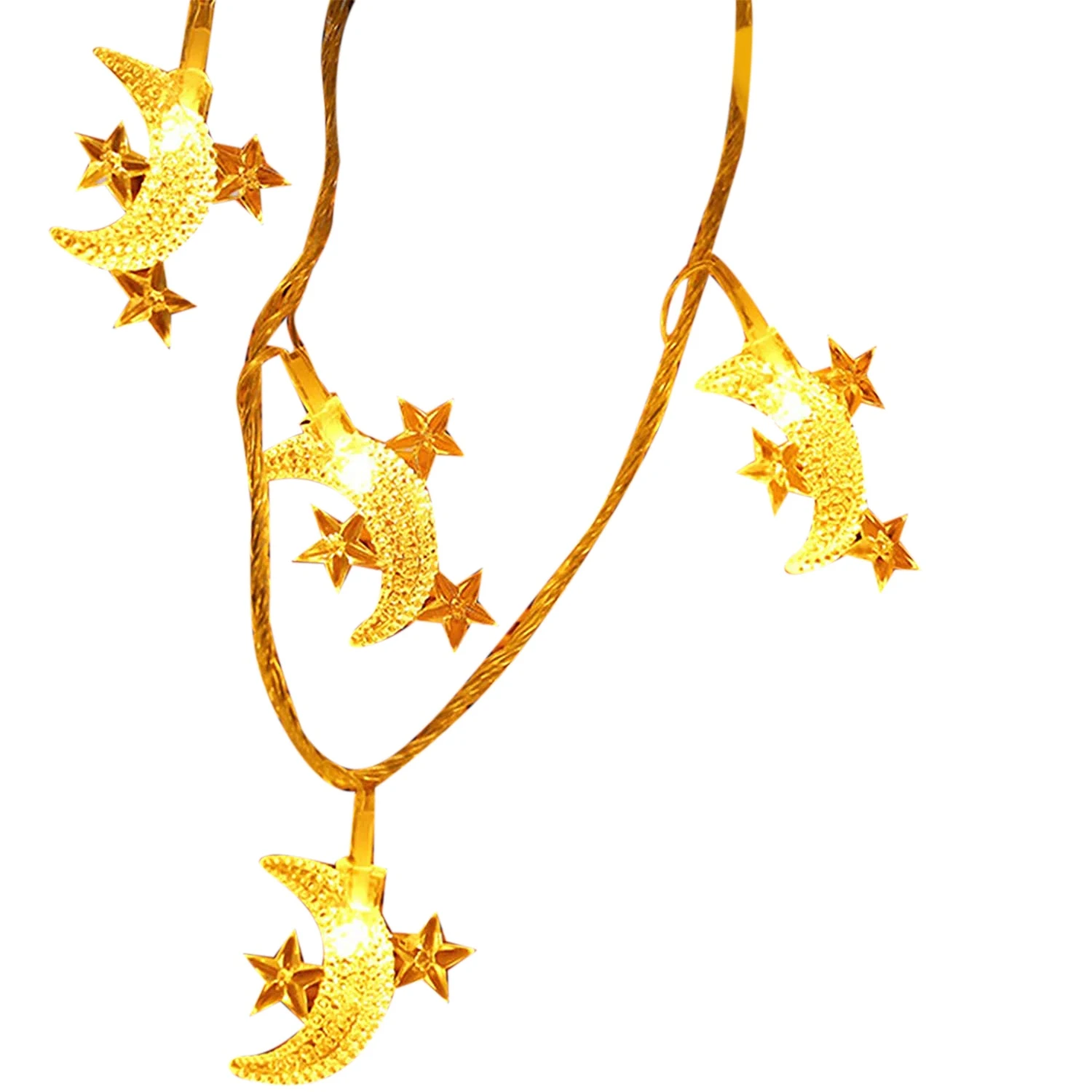 【NEW YEAR  】Moon Mini Star String Lights Battery Operated,16.4Ft 50Led Twinkle Lights String Lights For Patio Garden, Wedding