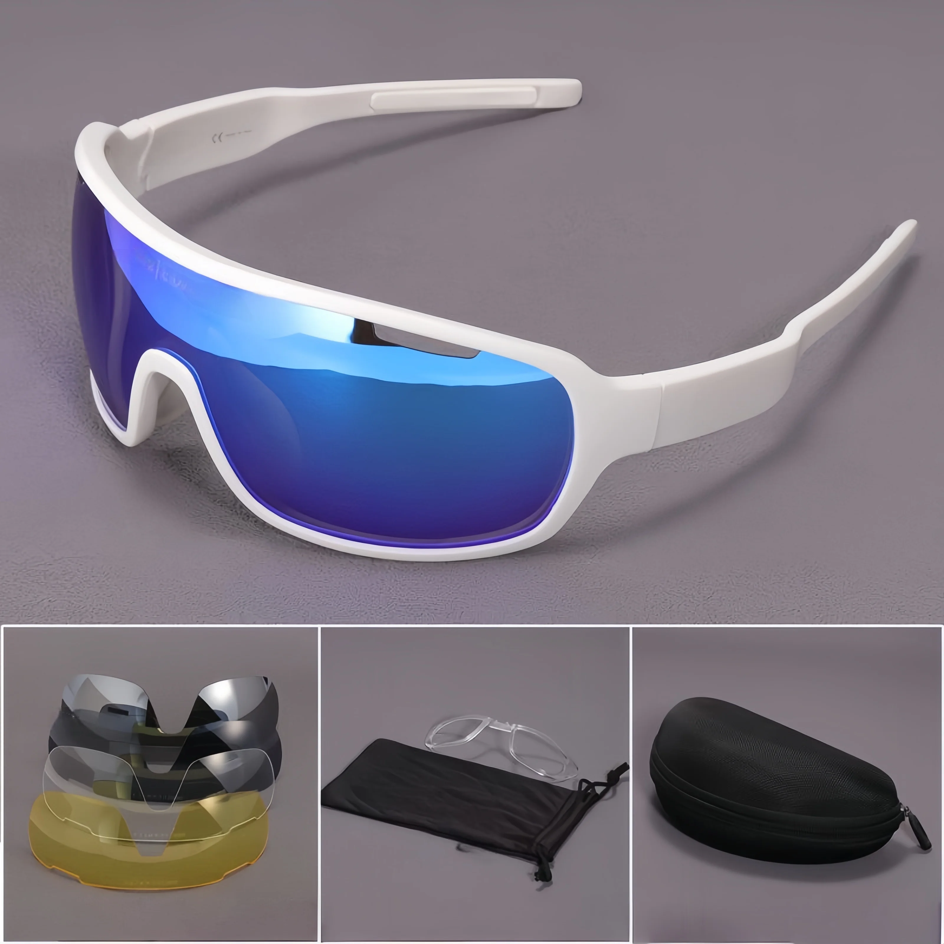 

Luxury Brand Sports Goggles Mountain Bike & Road Bike Polarized Cycling Glasses Running Sunglasses Large Frame High Definition