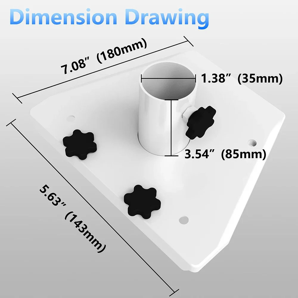 Starlink Gen3 Bracket Pipeline Adapter Connector Mounting Kit Rod/Plate Roof installation Installation Accessories Gen3/V3 Mount