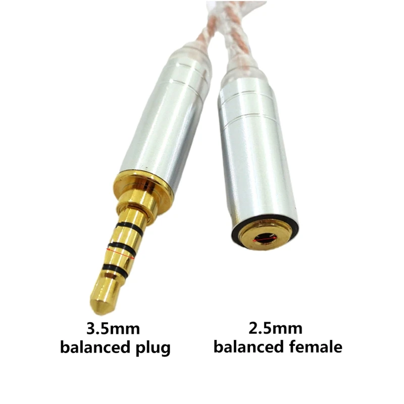 HIFI 2.5mm Balanced Male to 4.4mm Balanced Male Adapter Cable 4.4mm to 2.5mm Headphone Conversion Cable
