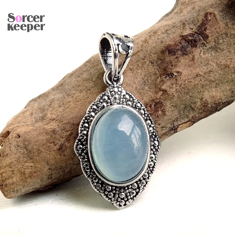 

Natural Oval Shape Faceted Craft Blue Aquamarine Gemstone Pendants For Jewelry Making DIY Women Charm Necklace Earrings BK130