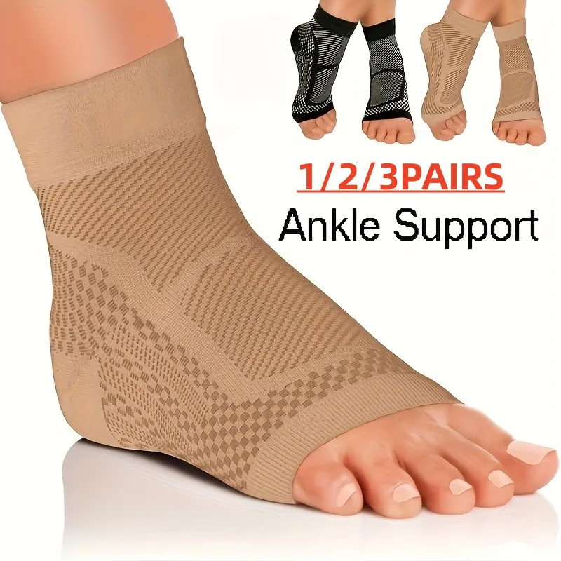 1 paire de chaussettes Nano pour neuropathie, manchon de compression pour gonflement de la cheville, fasciite plantaire, neuropathie - Nano Brace pour femmes et hommes