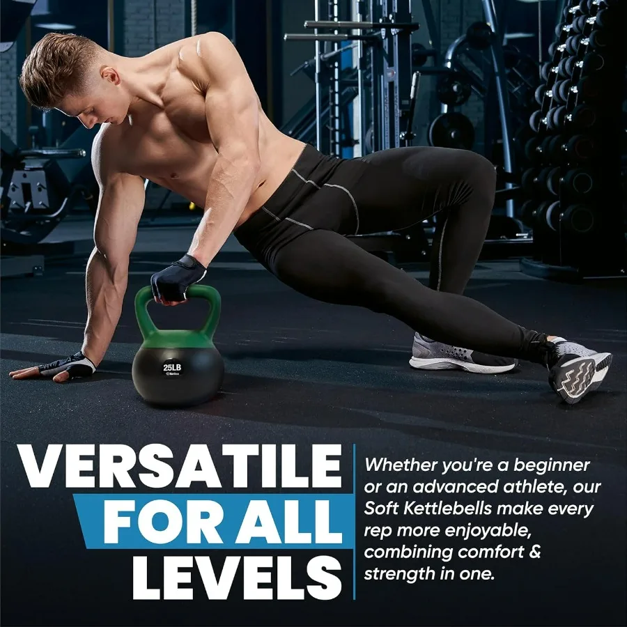 أوزان Kettlebells الناعمة المملوءة بالرمال البحرية والحديد للنساء والرجال مجموعات جرس غلاية مشفرة بالألوان للتدريبات المنزلية والتدريبات في صالة الألعاب الرياضية