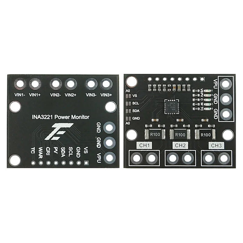5X I2C SMBUS INA3221 Triple-Channel Shunt Current Power Supply Voltage Monitor Sensor Board Module Replace INA219-BCBW