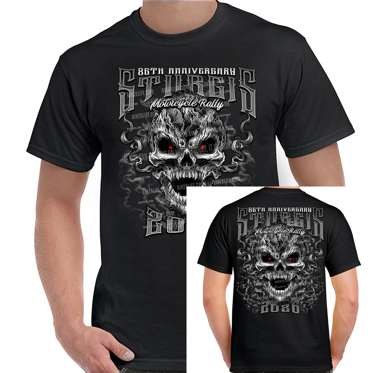 T-Shirt 2026 Sturgis Motorcycle Rally Wicked Skull Graphic Printing High-end Luxury Unisex Style Both of Men and Women