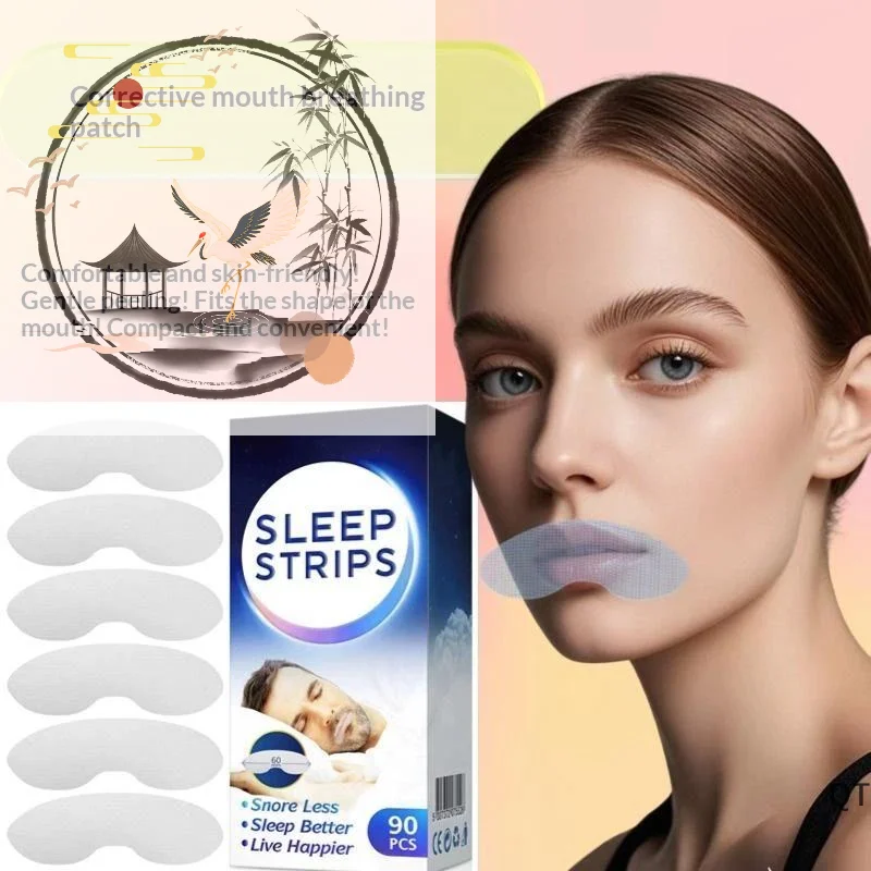 90Pcs Disposable Gentle Mouth Tape Anti Snoring Sleep Strips For Better Nose Breathing Reduce Mouth Dryness Sore Throat