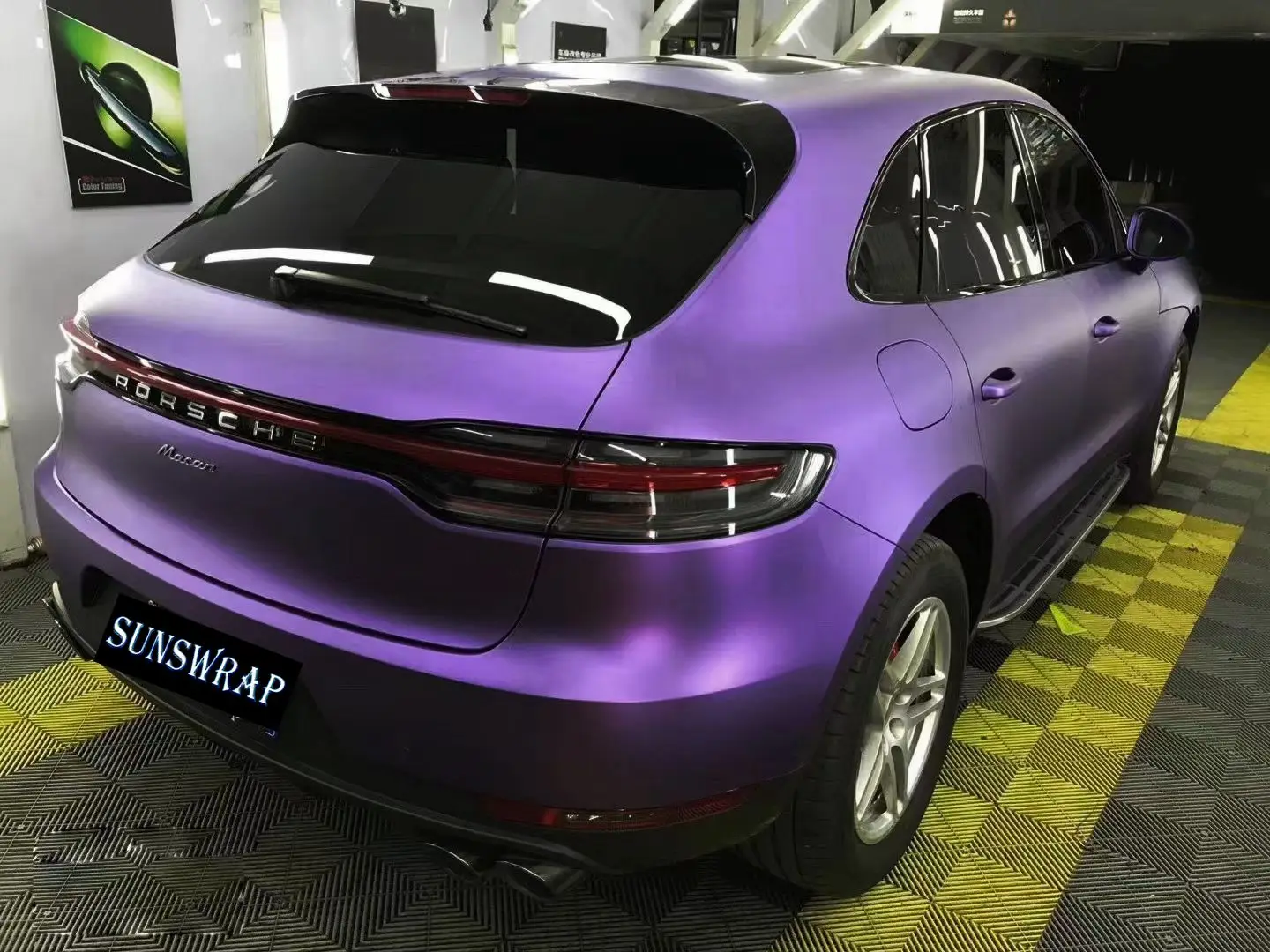 

Одежда высшего качества, тяжелая металлическая упаковочная пленка, фиолетовая атласная матовая виниловая пленка для автомобильной наклейки для защиты автомобиля, наклейки 5x59 футов/рулон