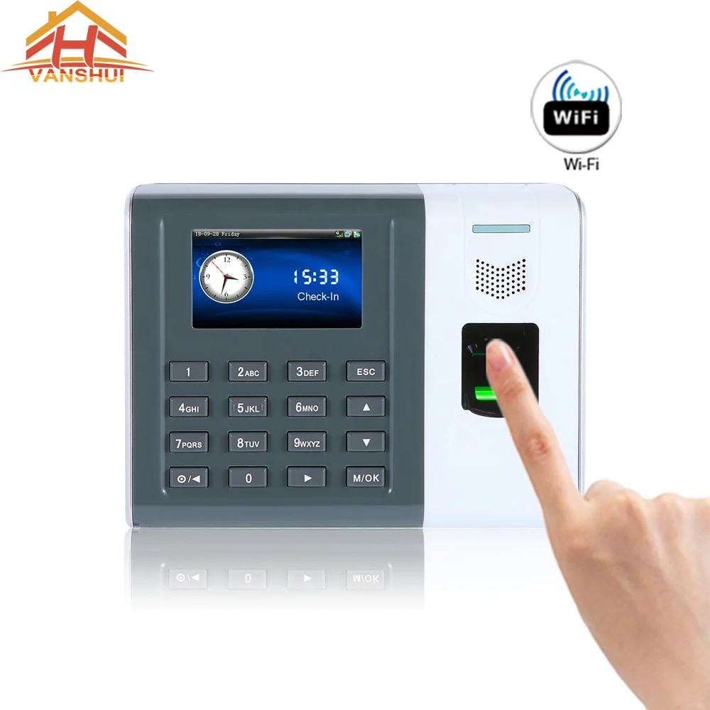 WIFI Communication Biometric Fingerprint Time Attendance machine with TCP/IP