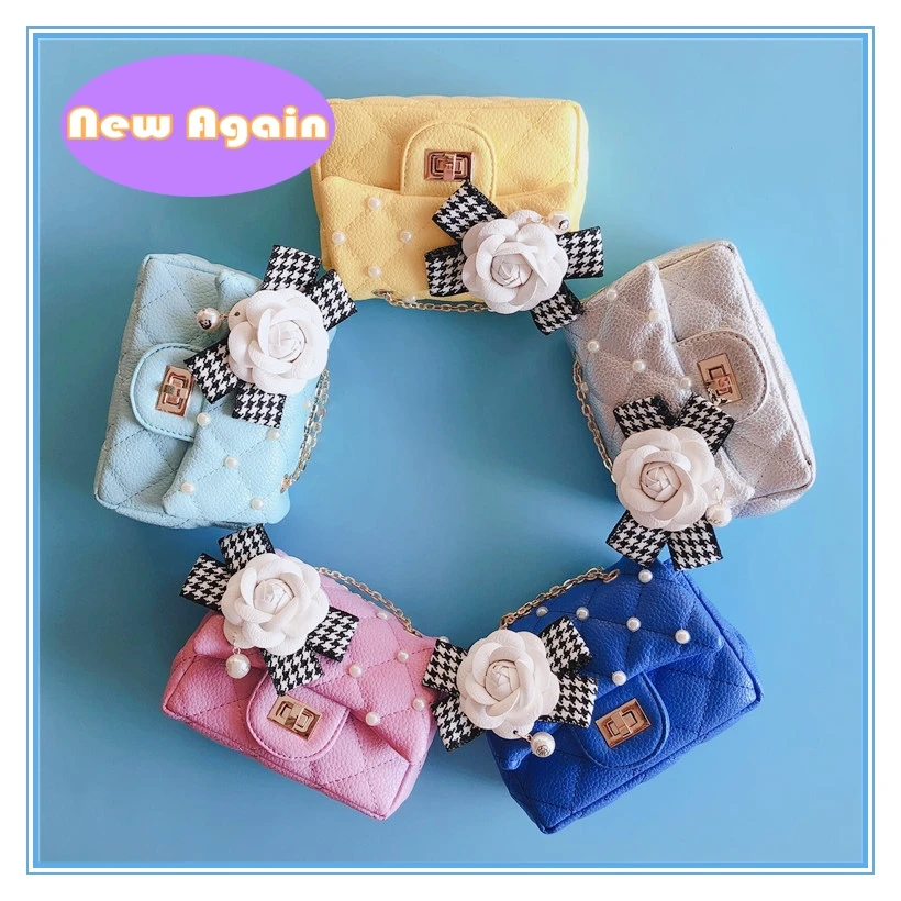 Childrens 10 Candy Colors Shoulder bags Gilrs sweet messenger bag Kids Pearl coin purse Child small popular wallets NAB023