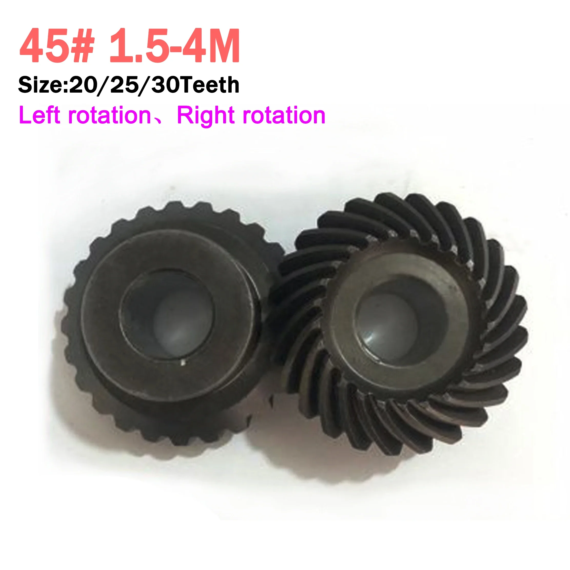 1.5/2/2.5/3/4 Module 20/25/30Teeth 45# Steel 90 Degree Tapered Wheel Pinion Pilot Bore Helical 1:1 Spiral Bevel Gear