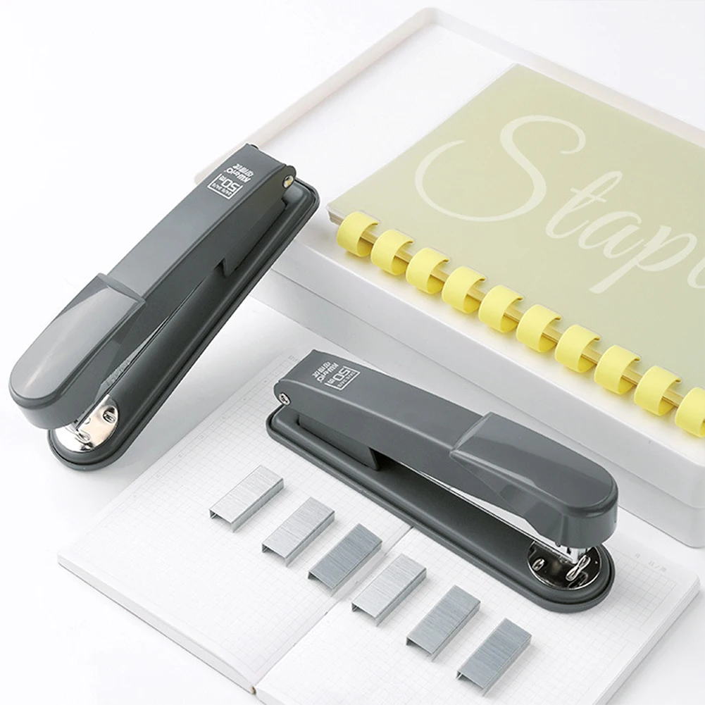 Stapler For 50 Pages Paper Compact Paper Binding Device Force-Saving Heavy-Duty Stapler for Office School Desk Stapler