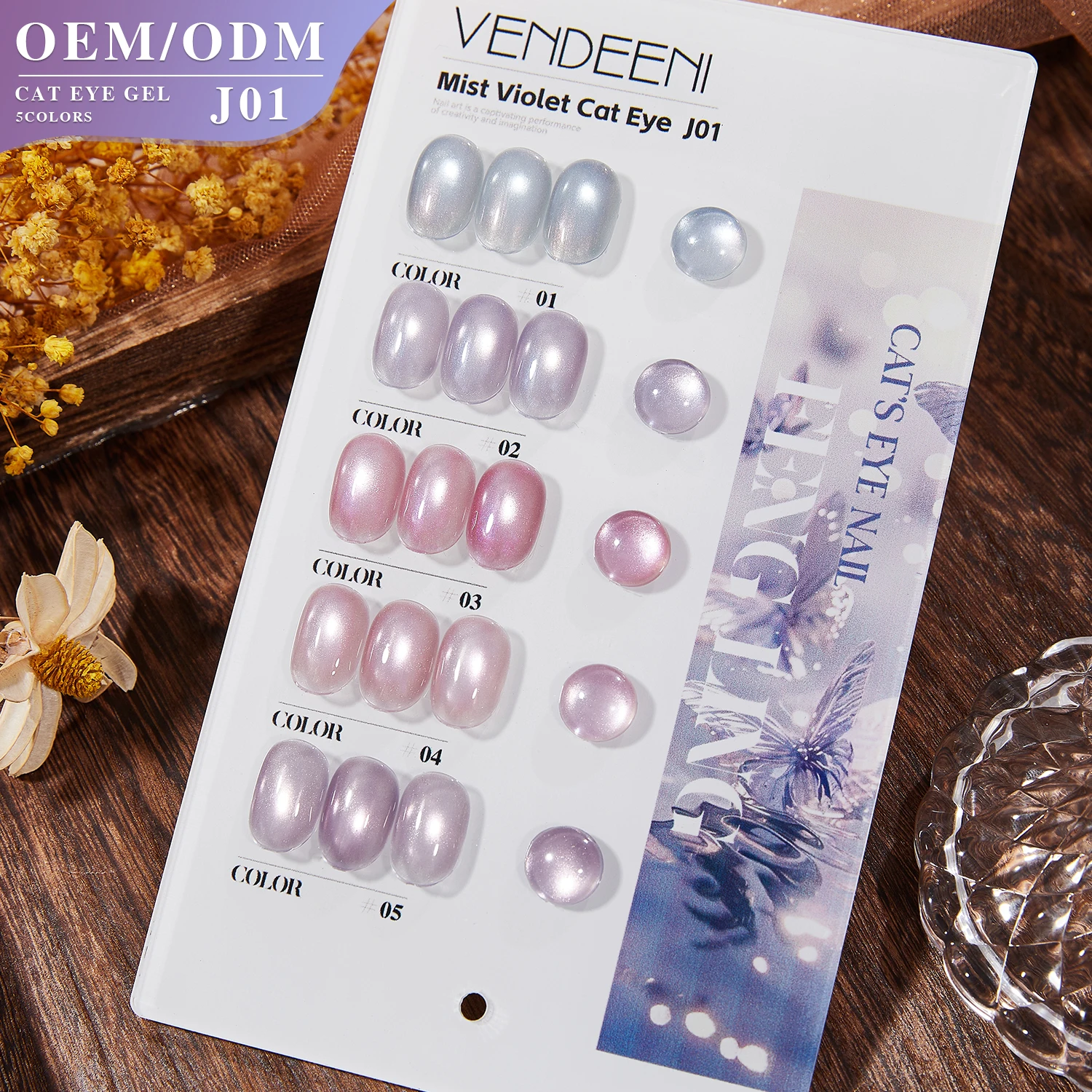 Vendeeni Newest Arrival 5color Fall Winter Cat Eye Gel Nail Polish TPO FREEMagnetic Cat Eye Gel Polish Professional Nail Uv Gel